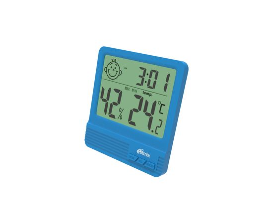 Метеостанция с термометром и гигрометром RITMIX CAT-052 синий