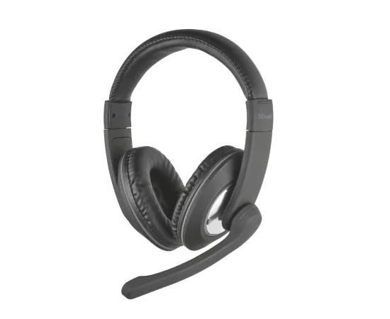 Наушники-гарнитура проводная Trust Reno черный