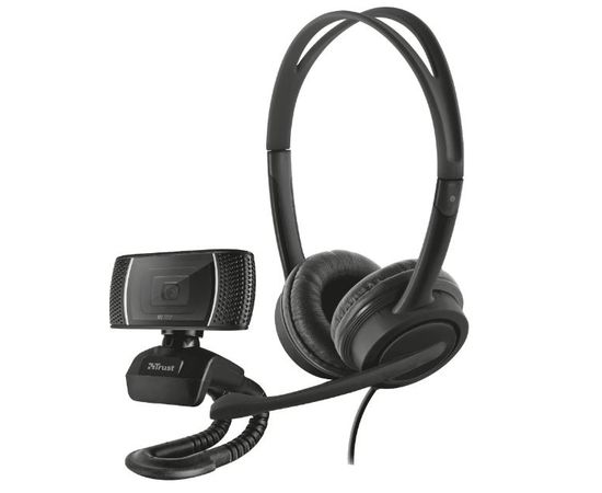 Комплект офисный Trust DOBA 2 IN 1 HOME OFFICE SET веб-камера+гарнитура