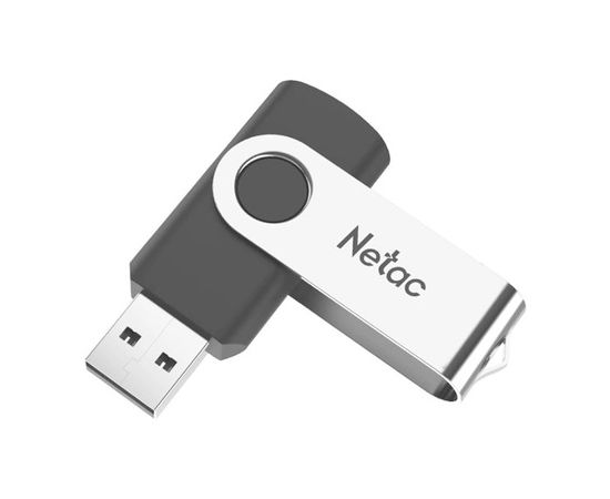 USB Флеш 64GB 2.0 Netac U505/64GB черный-серебро
