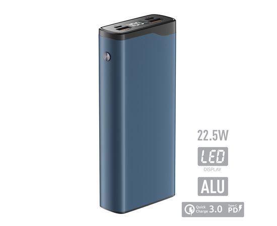 Зарядное устройство Power bank Olmio QL-20, 20000mAh, голубой