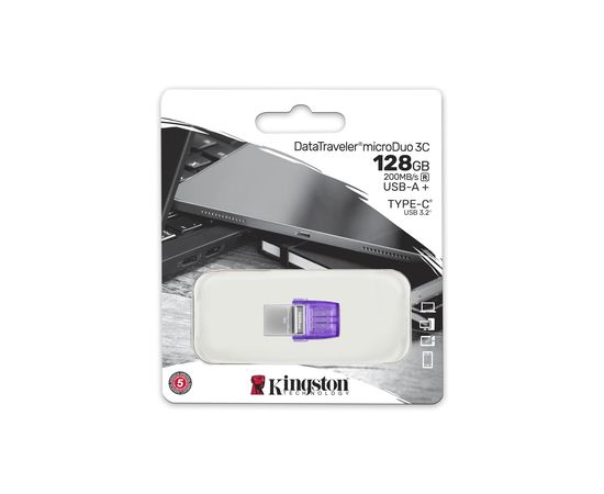 USB Флеш 128GB 3.0 Kingston OTG DTDUO3CG3/128GB металл