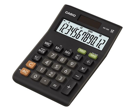 Калькулятор настольный CASIO MS-20UC-BK-W-EC