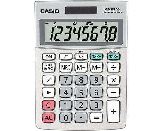 Калькулятор настольный CASIO MS-88ECO-W-EP