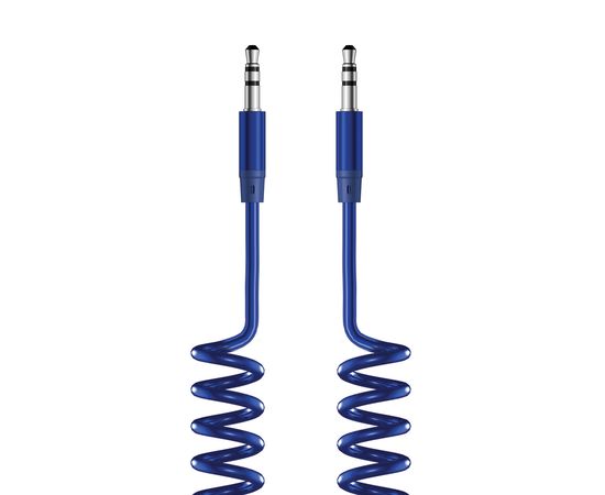 Аудиокабель AUX 3.5(m)-3.5(m), 1.8м, Olmio, синий