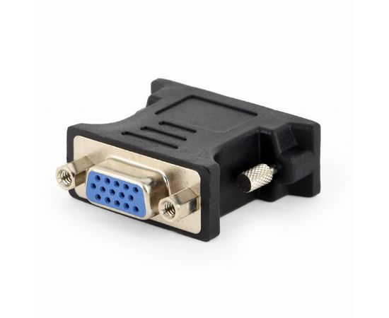 Переходник DVI-I - VGA Cablexpert A-DVI-VGA-BK, 29M/15F, черный, пакет