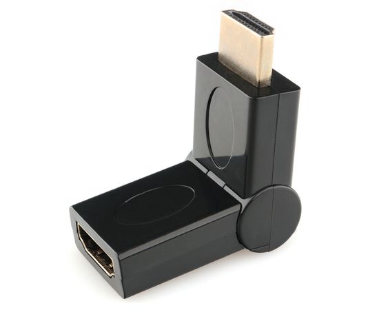 Переходник HDMI <-> HDMI Cablexpert A-HDMI-FFL2, 19F/19M, вращающийся на 180 град, золотые разъемы,