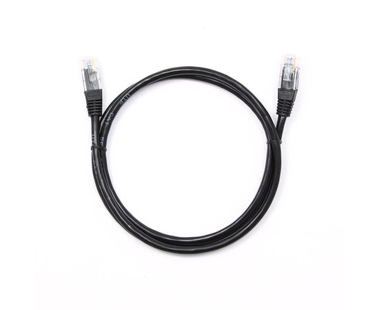 Патч-корд UTP Cablexpert PP12-1M/BK кат.5e, 1м, литой, многожильный (чёрный)