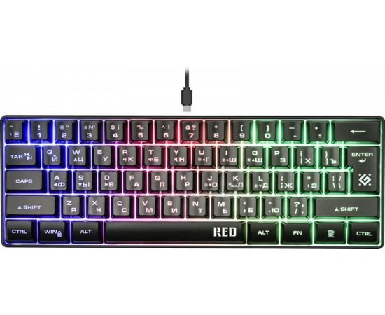 Клавиатура проводная Defender Red GK-116 RU