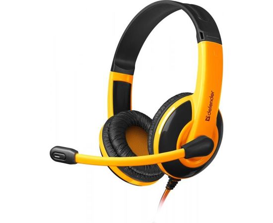 Наушники-гарнитура игровые Defender Warhead G-120 черный + оранжевый