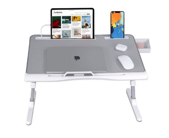 Столик складной регулируемый для ноутбука Evolution LS204 серый