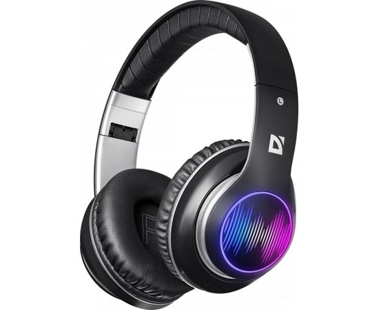 Наушники-гарнитура беспроводные Defender FreeMotion B545 led черный, BT