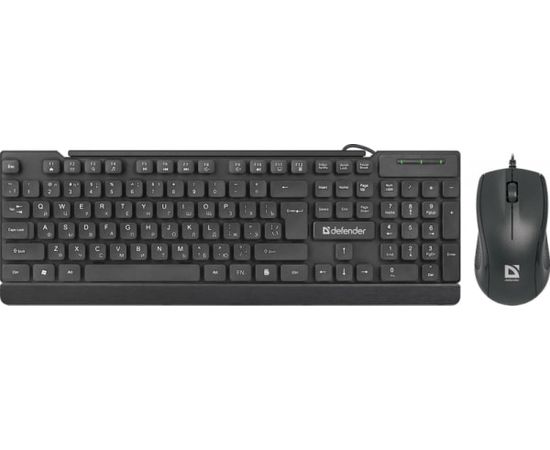 Комплект проводной клавиатура+мышь Defender York C-777 RU черный
