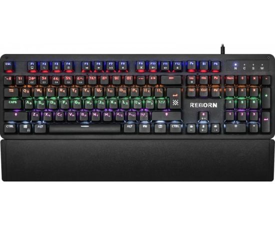 Клавиатура игровая механическая Defender Reborn GK-165DL RU,anti-ghost,радужная