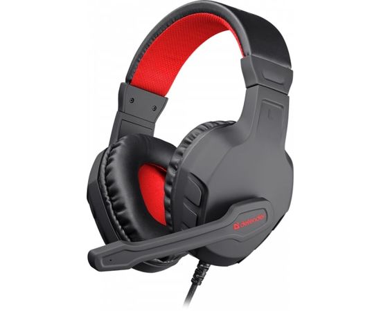 Наушники-гарнитура игровые Defender Сujo черный+красный