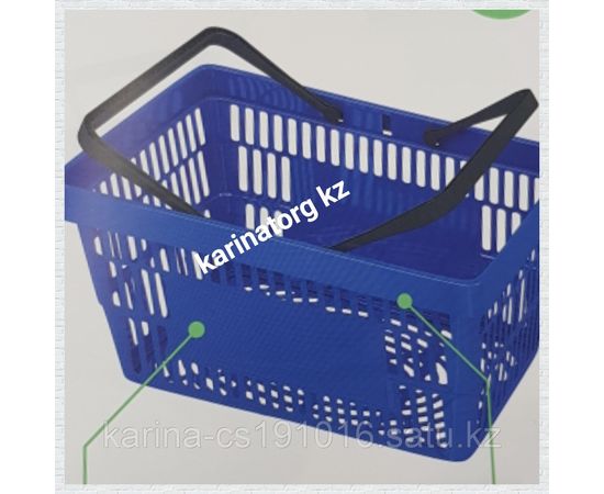 Корзина пластиковая усиленная с 2 ручками ROCK