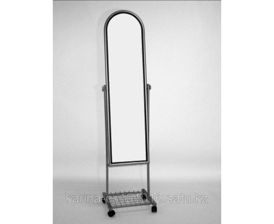 Зеркало Напольное узкое белого цвета