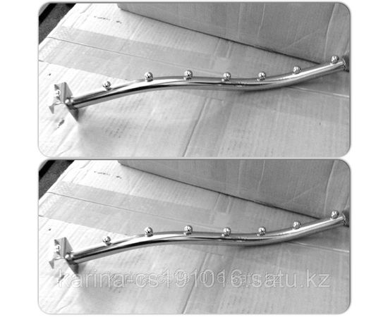 Кронштейн на оборудование/ овальную и квадратную трубу/ для одежды средний 7 шариков