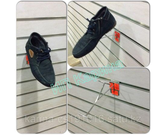 Полка обувная под каблук наклонная прямая , хром на экономные - декор - панели