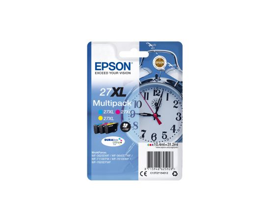 Картридж Epson C13T27154022  Экономичный набор из 3 картриджей с голубыми, пурпурными и желтыми чернилами повышенной XL емкости