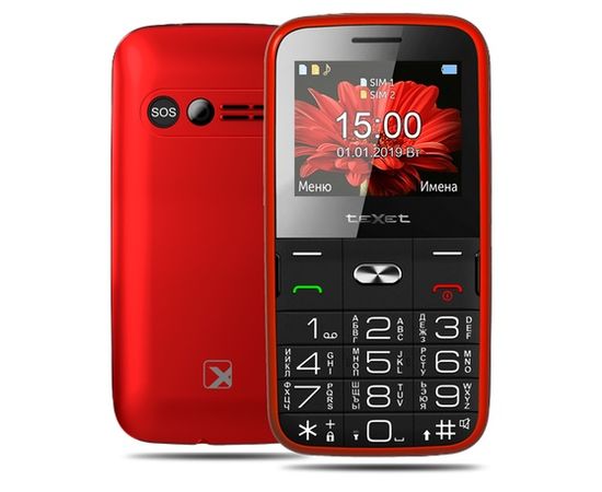 Мобильный телефон Texet TM-B227 красный