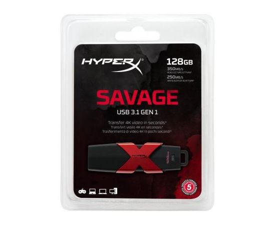USB Флеш 128GB 3.1 Kingston HXS3/128GB металл