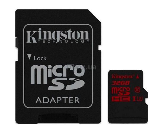 Карта памяти MicroSD 32GB Class 10 U3 Kingston SDCA3/32GB