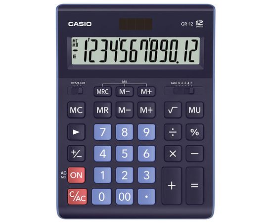 Калькулятор настольный CASIO GR-12-BU-W-EP синий