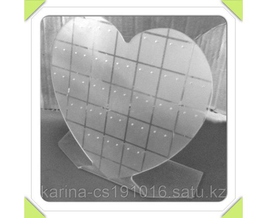 Планшетка для бижутерии под серьги в виде сердца