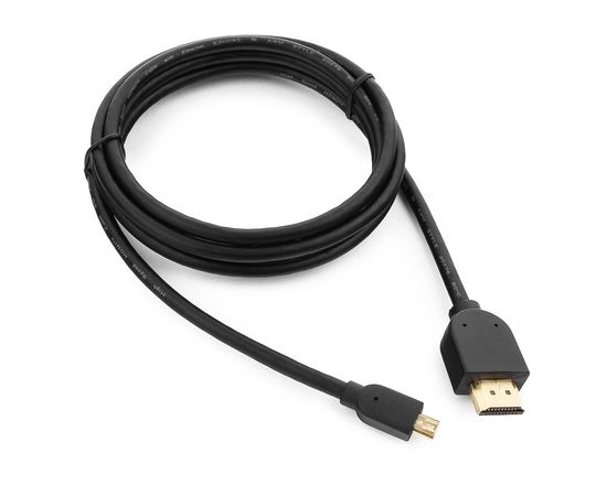 Кабель HDMI-microHDMI Cablexpert CC-HDMID-6, v1.3, 19M/19M, 1.8м, черный, позол.разъемы, экран, паке