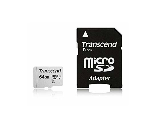 Карта памяти MicroSD 64GB Class 10 U1 Transcend TS64GUSD300S-A