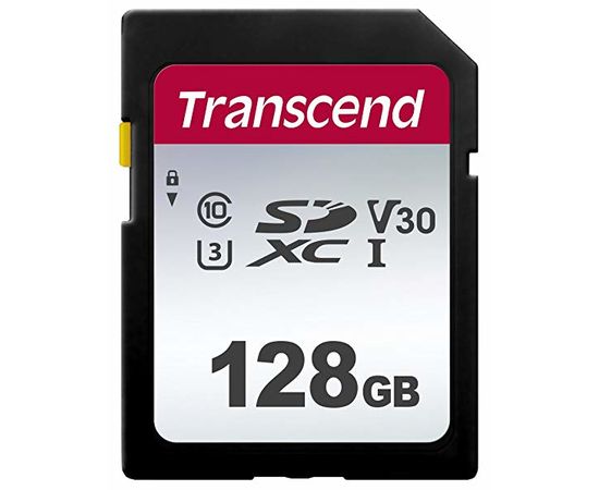 Карта памяти SD 128GB Class 10 U3 Transcend TS128GSDC300S