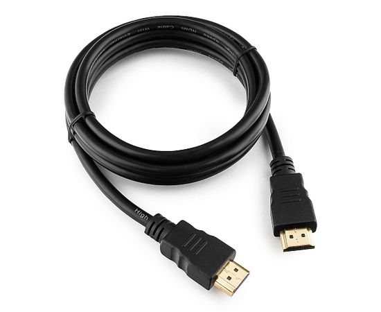 Кабель HDMI Cablexpert CC-HDMI4-6, 1.8м, v2.0, 19M/19M, черный, позол.разъемы, экран, пакет