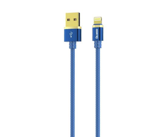 Кабель OLMIO DELUXE, USB 2.0 - Type-C, 1м, 2.1A, синий