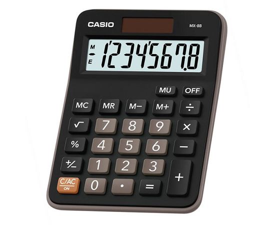 Калькулятор настольный CASIO MX-8B-BK-W-EC