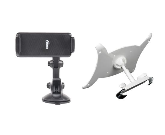 Держатель автомобильный Ritmix RCH-104 W + подарок держатель для планшета Brateck PAD2-04