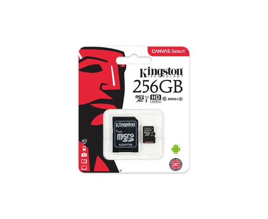 Карта памяти MicroSD 256GB Class 10 U1 Kingston SDCS/256GB