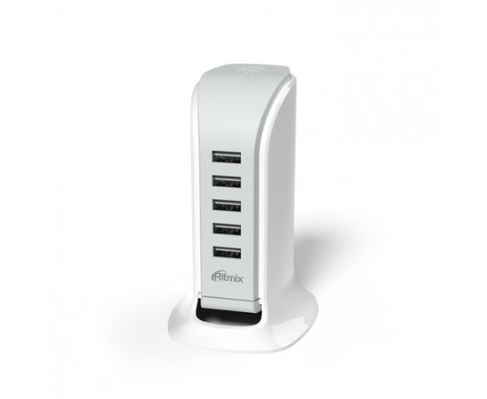Зарядное устройство сетевое Ritmix RM-5055AC белый 5 USB