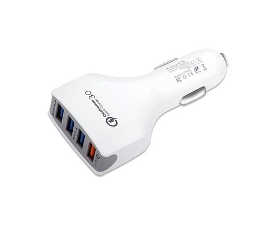 Зарядное устройство автомобильное Cablexpert MP3A-UC-CAR18,12V->5V 4-USB, поддержка quick charge 3.0