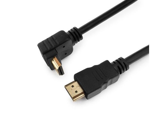 Кабель HDMI Cablexpert CC-HDMI490-6, 1.8м, v1.4, 19M/19M, углов. разъем, черный, позол.разъемы, экра