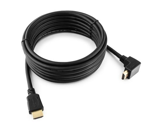 Кабель HDMI Cablexpert CC-HDMI490-15, 4.5м, v1.4, 19M/19M, углов. разъем, черный, позол.разъемы