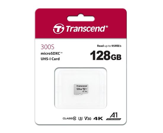 Карта памяти MicroSD 128GB Class 10 U3 Transcend TS128GUSD300S