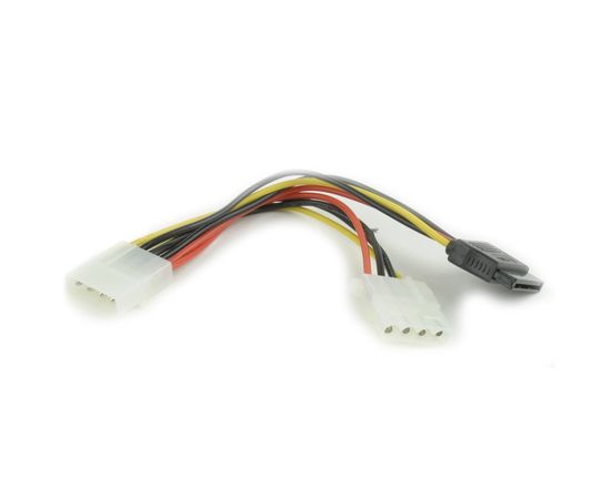 Кабель питания SATA Cablexpert CC-SATA-PSY2, 15см, molex 4pin/molex4pin+sata 15pin, на 2 устр.