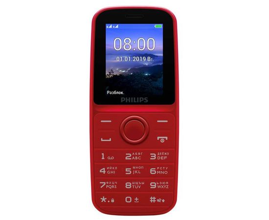 Мобильный телефон Philips E109 красный