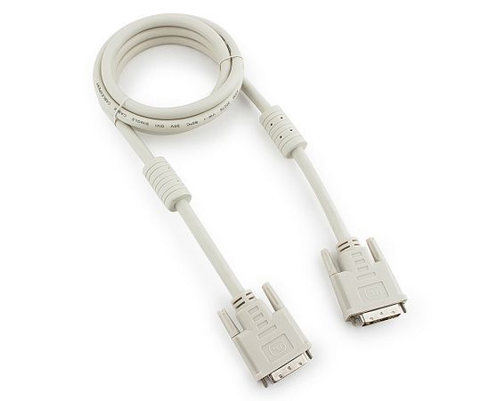 Кабель DVI-D dual link Cablexpert CC-DVI2-6C, 25M/25M, 1.8м, экран, феррит.кольца, пакет