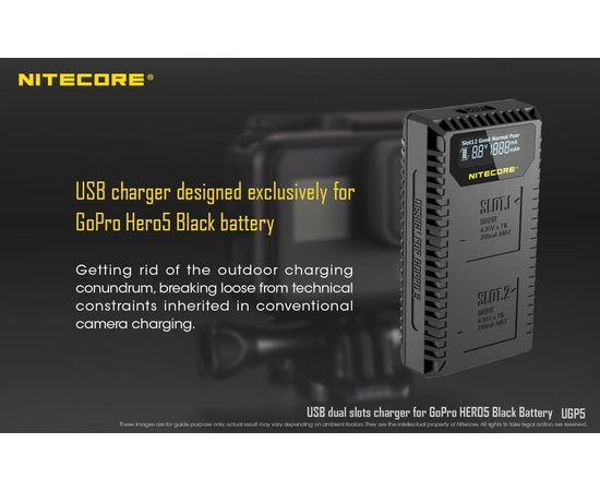 Зарядное устройство NITECORE UGP5 для GoPro Hero Black