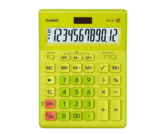 Калькулятор настольный CASIO GR-12C-GN-W-EP салатовый