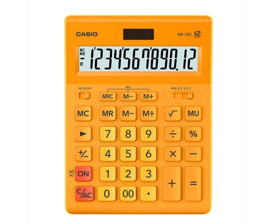 Калькулятор настольный CASIO GR-12C-RG-W-EP желтый