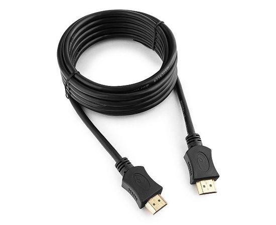 Кабель HDMI Cablexpert CC-HDMI4L-10, 3.0м, v1.4, 19M/19M, серия Light, черный, поз.разъ, экран, паке