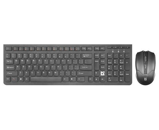 Комплект беспроводной клавиатура+мышь Defender Columbia C-775 RU,черный,мультимедиа